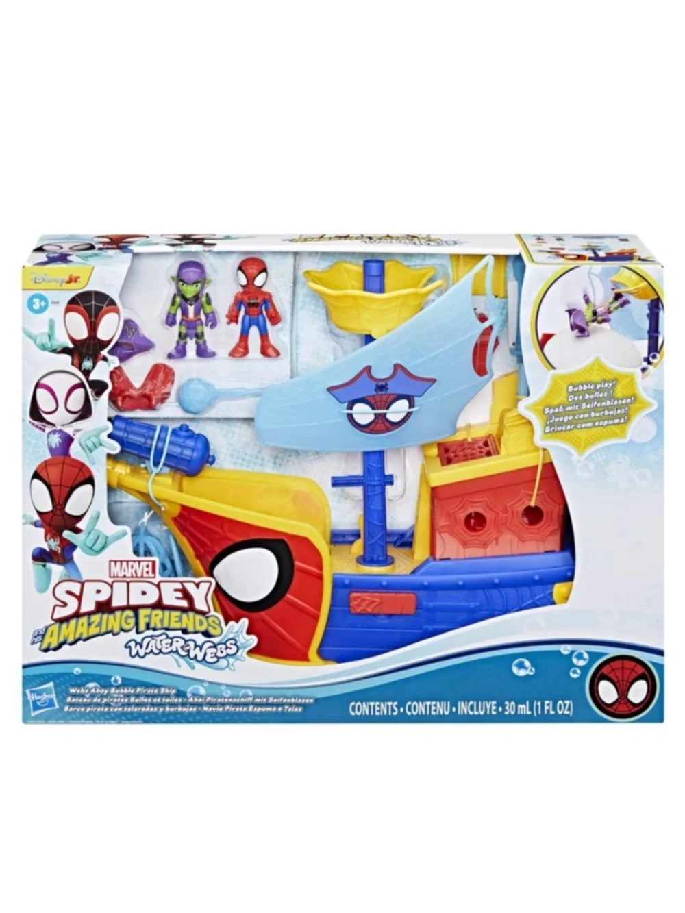 Marvel Spidey and his Amazing Friends Water-Webs Webs Ahoy Bubble Pirate Ship